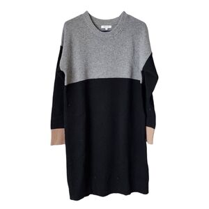 MADEWELL‎ Colorblock Sweater Dress 100% Merino wool knit size M